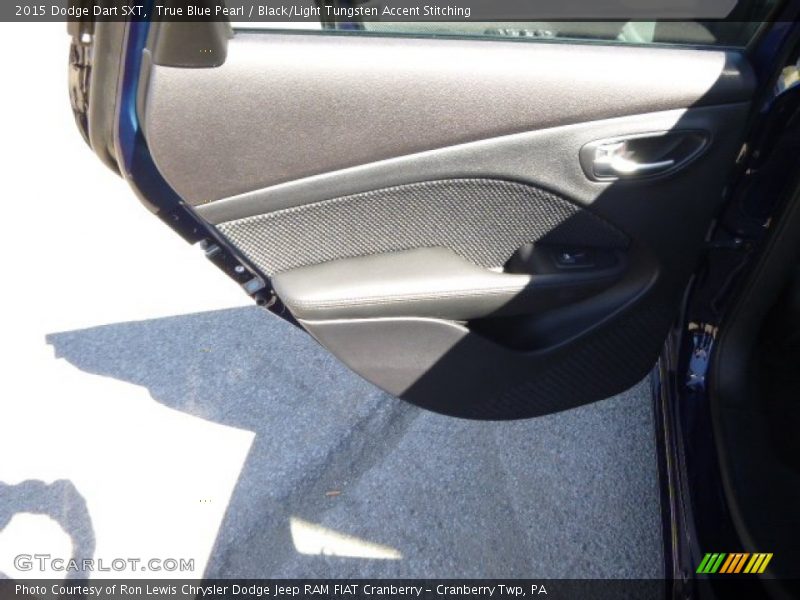 True Blue Pearl / Black/Light Tungsten Accent Stitching 2015 Dodge Dart SXT