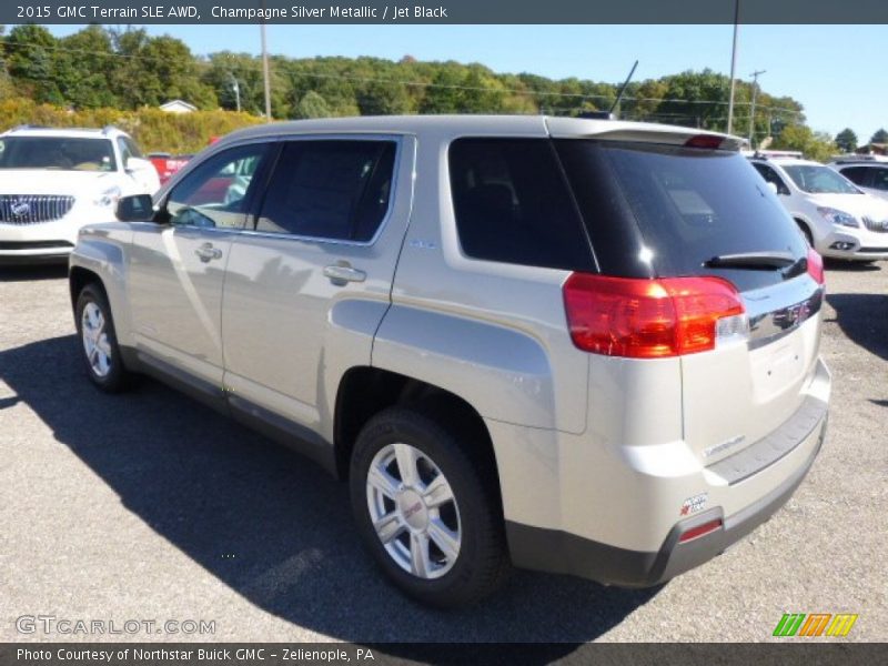 Champagne Silver Metallic / Jet Black 2015 GMC Terrain SLE AWD
