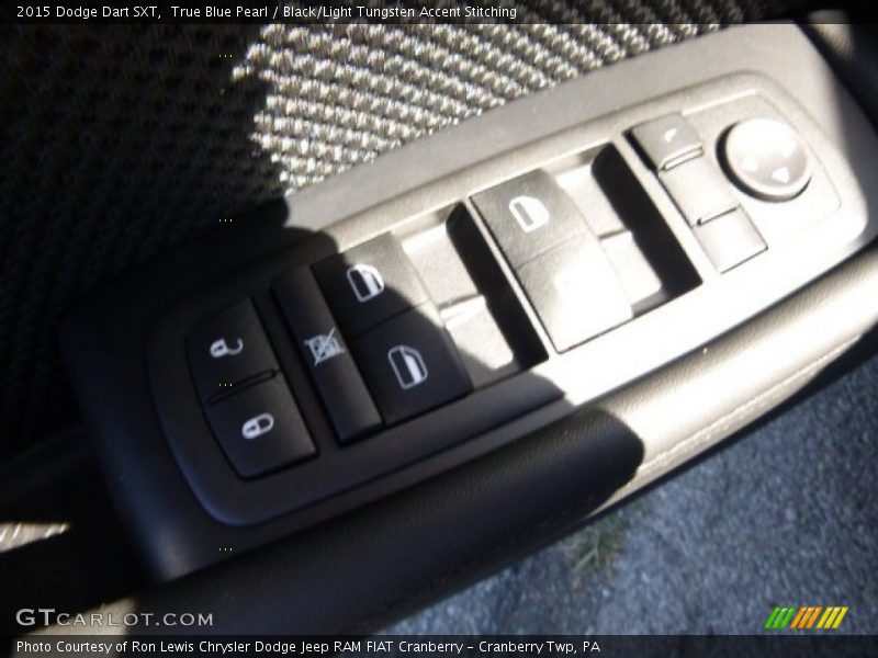 True Blue Pearl / Black/Light Tungsten Accent Stitching 2015 Dodge Dart SXT