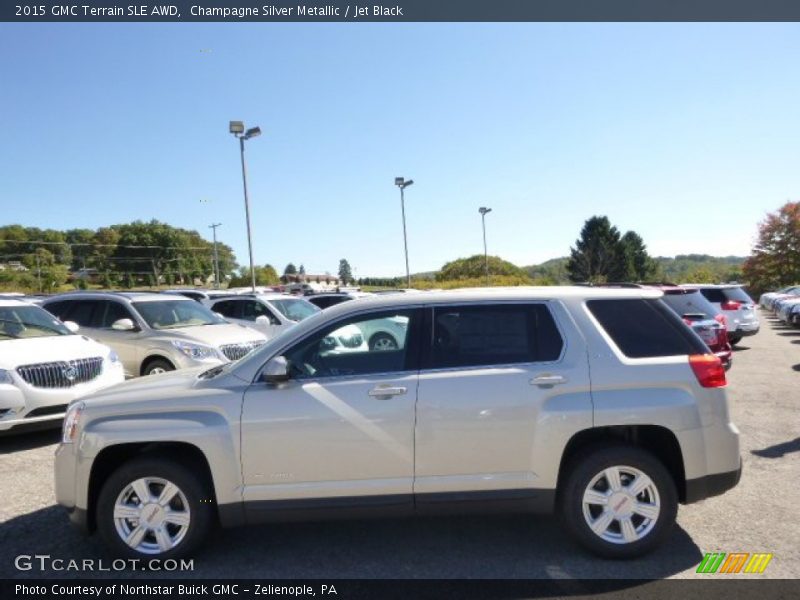 Champagne Silver Metallic / Jet Black 2015 GMC Terrain SLE AWD