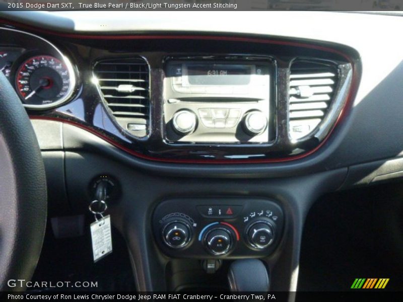 True Blue Pearl / Black/Light Tungsten Accent Stitching 2015 Dodge Dart SXT