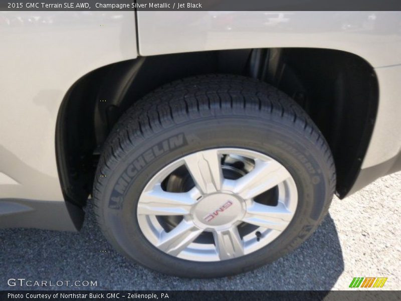 Champagne Silver Metallic / Jet Black 2015 GMC Terrain SLE AWD