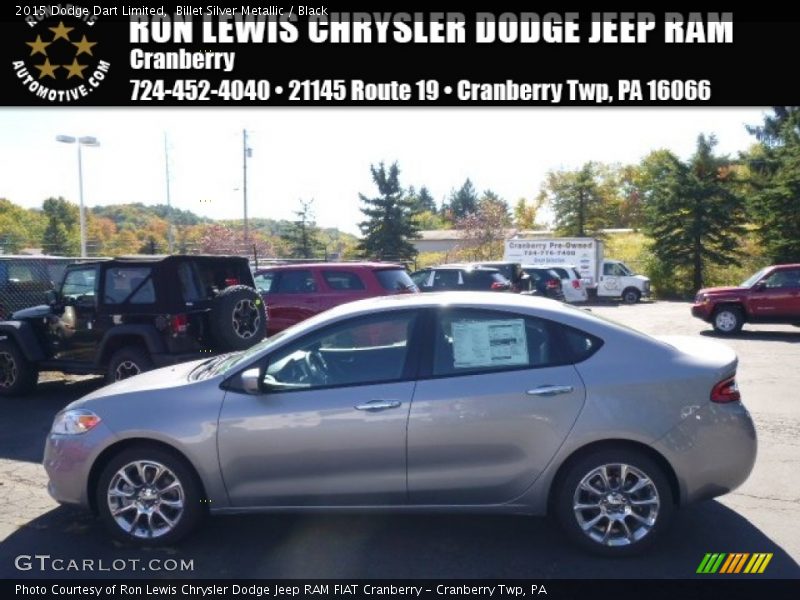 Billet Silver Metallic / Black 2015 Dodge Dart Limited