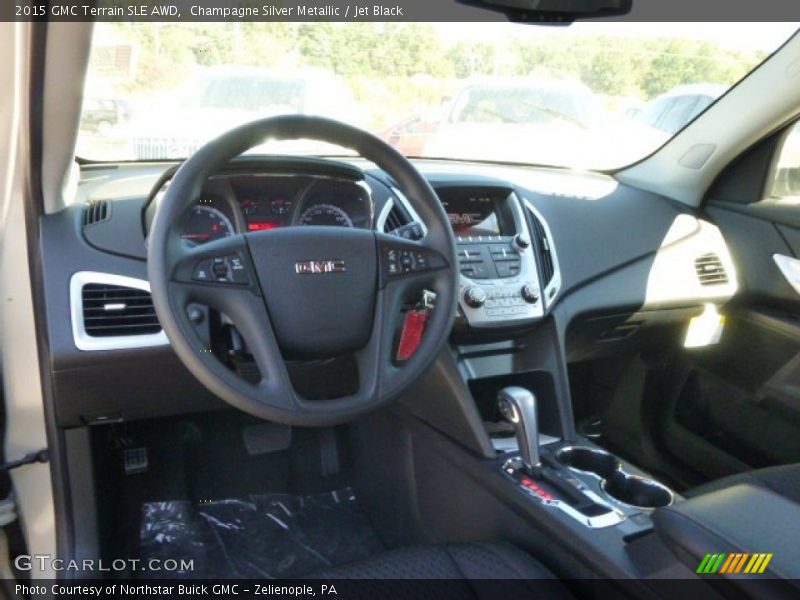 Champagne Silver Metallic / Jet Black 2015 GMC Terrain SLE AWD