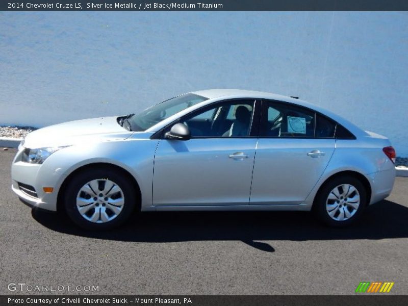 Silver Ice Metallic / Jet Black/Medium Titanium 2014 Chevrolet Cruze LS
