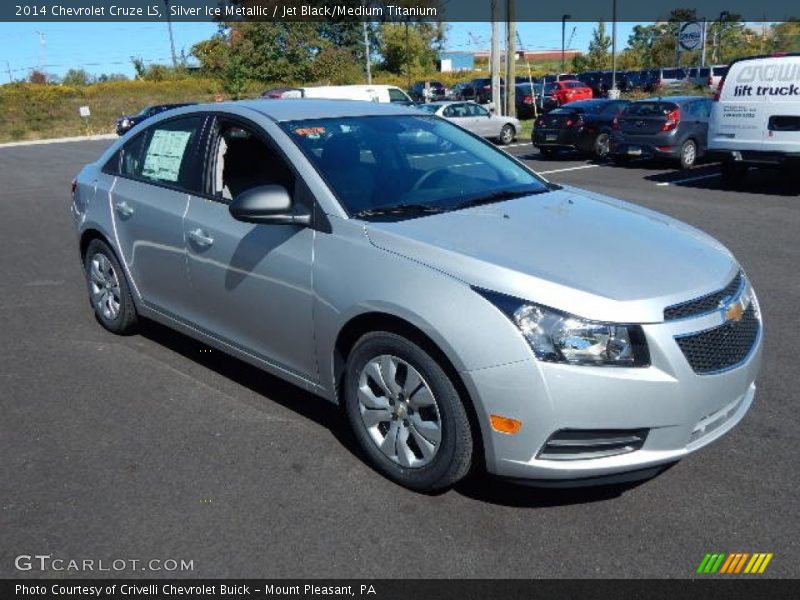 Silver Ice Metallic / Jet Black/Medium Titanium 2014 Chevrolet Cruze LS