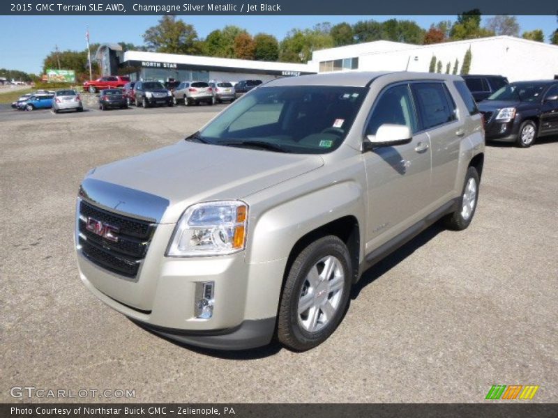 Champagne Silver Metallic / Jet Black 2015 GMC Terrain SLE AWD