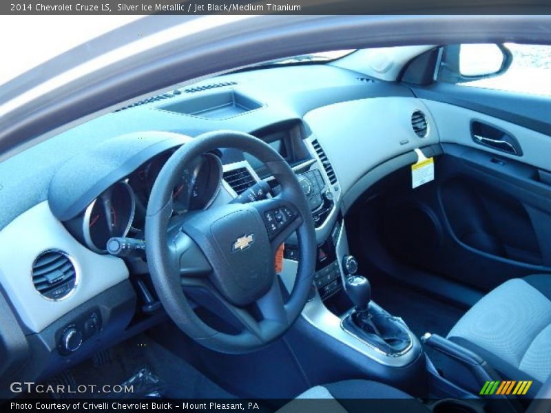 Silver Ice Metallic / Jet Black/Medium Titanium 2014 Chevrolet Cruze LS