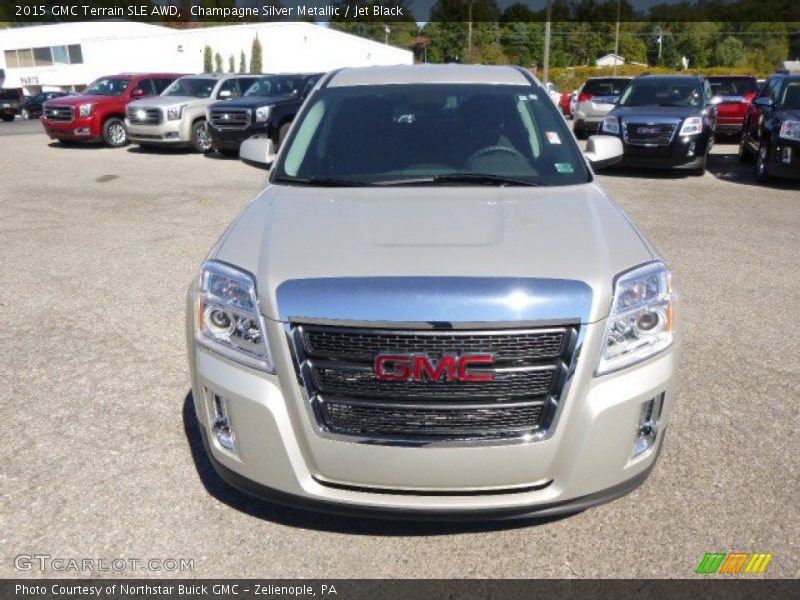 Champagne Silver Metallic / Jet Black 2015 GMC Terrain SLE AWD