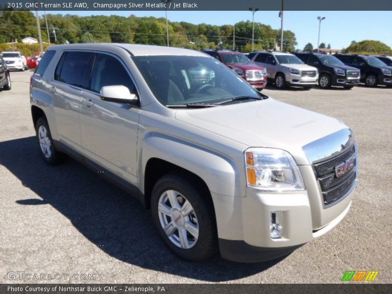 Champagne Silver Metallic / Jet Black 2015 GMC Terrain SLE AWD