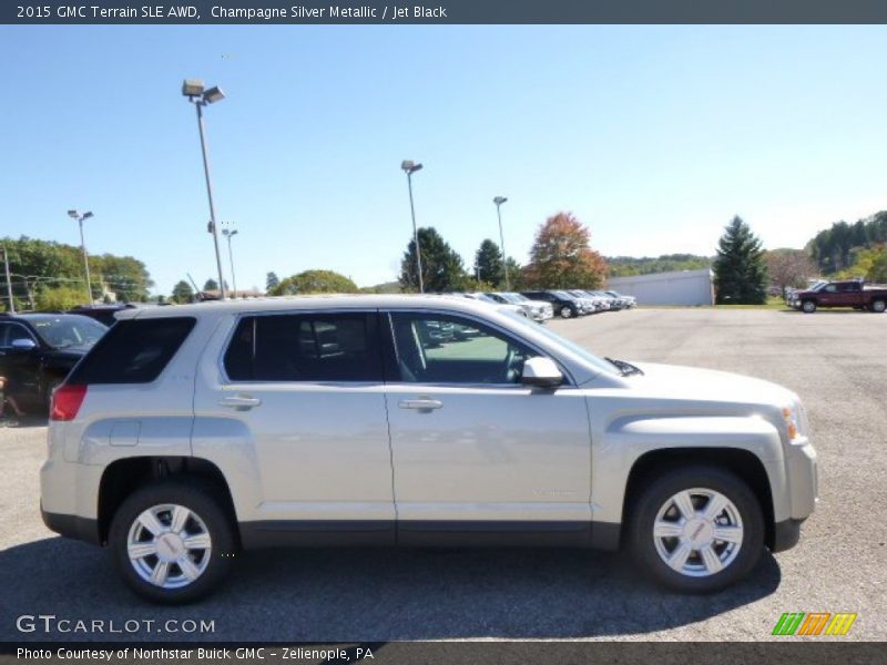 Champagne Silver Metallic / Jet Black 2015 GMC Terrain SLE AWD