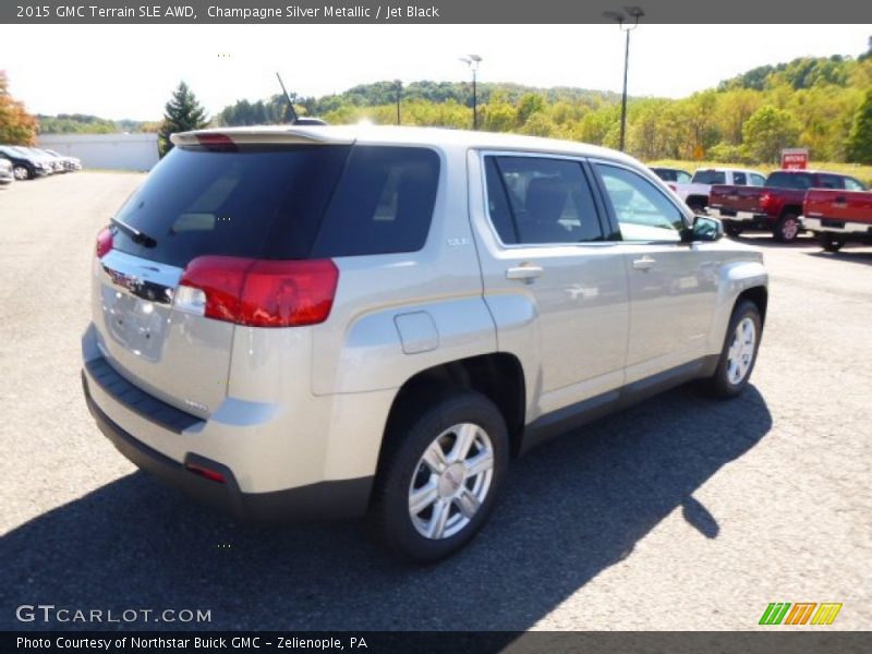 Champagne Silver Metallic / Jet Black 2015 GMC Terrain SLE AWD