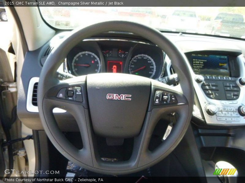 Champagne Silver Metallic / Jet Black 2015 GMC Terrain SLE AWD