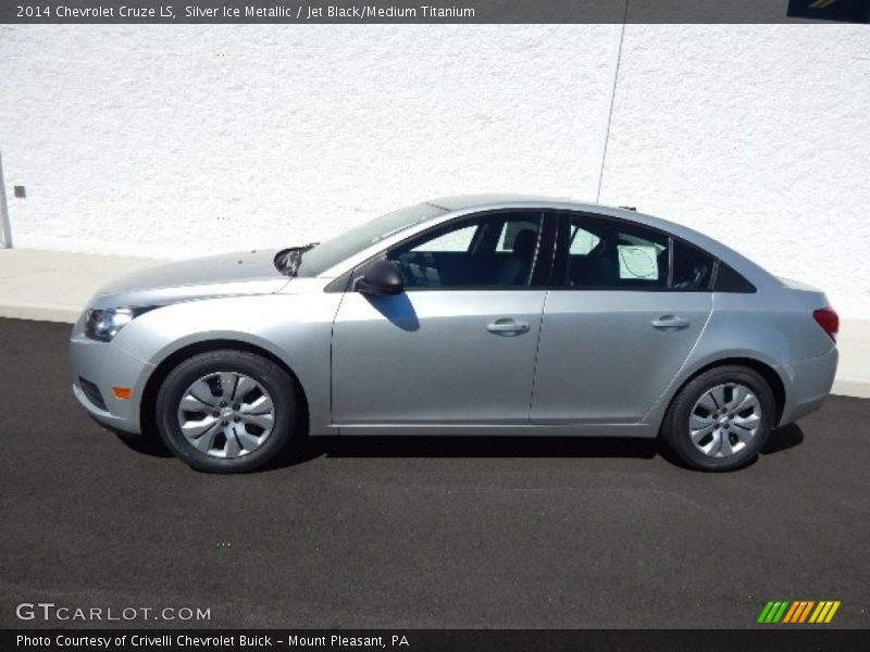 Silver Ice Metallic / Jet Black/Medium Titanium 2014 Chevrolet Cruze LS