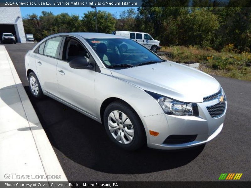 Silver Ice Metallic / Jet Black/Medium Titanium 2014 Chevrolet Cruze LS