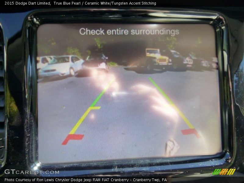 True Blue Pearl / Ceramic White/Tungsten Accent Stitching 2015 Dodge Dart Limited