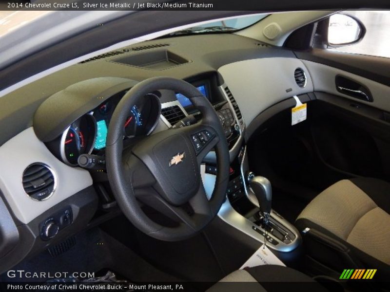 Silver Ice Metallic / Jet Black/Medium Titanium 2014 Chevrolet Cruze LS