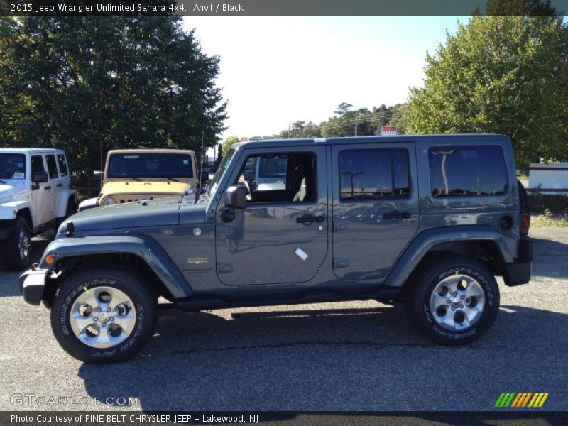 Anvil / Black 2015 Jeep Wrangler Unlimited Sahara 4x4