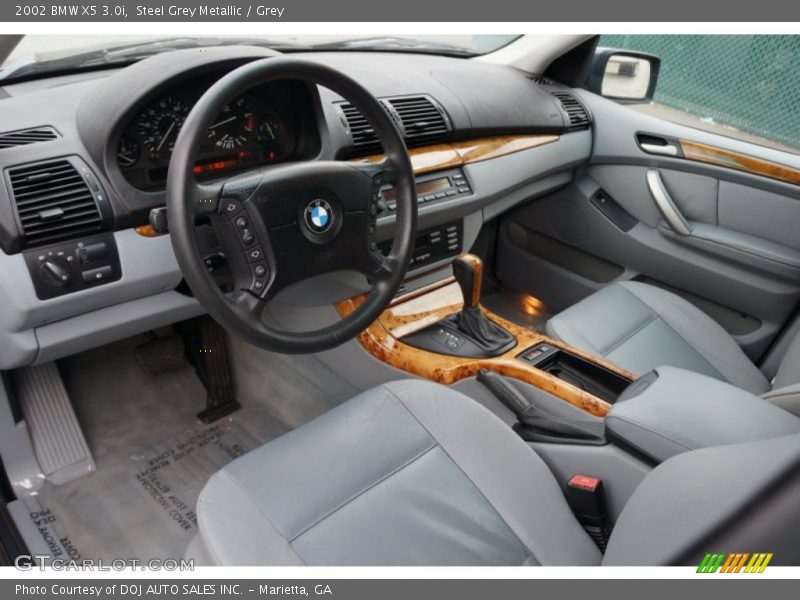 Steel Grey Metallic / Grey 2002 BMW X5 3.0i
