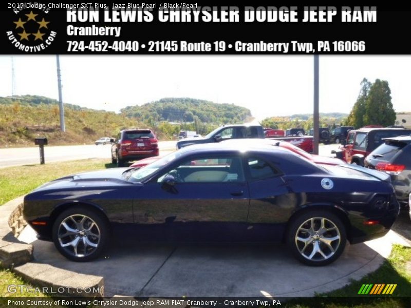 Jazz Blue Pearl / Black/Pearl 2015 Dodge Challenger SXT Plus