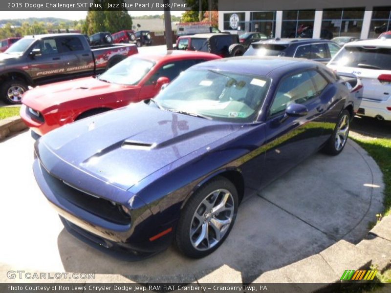 Jazz Blue Pearl / Black/Pearl 2015 Dodge Challenger SXT Plus