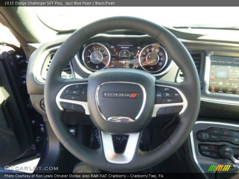 Jazz Blue Pearl / Black/Pearl 2015 Dodge Challenger SXT Plus