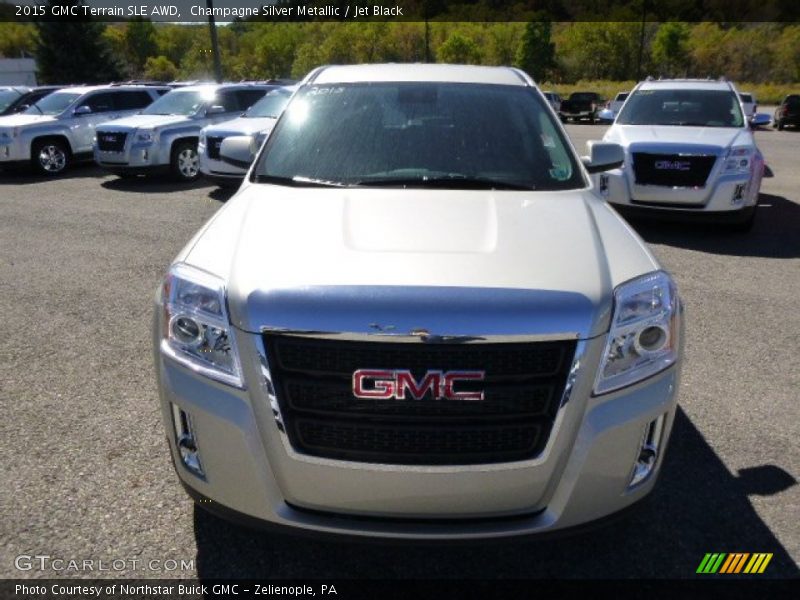 Champagne Silver Metallic / Jet Black 2015 GMC Terrain SLE AWD