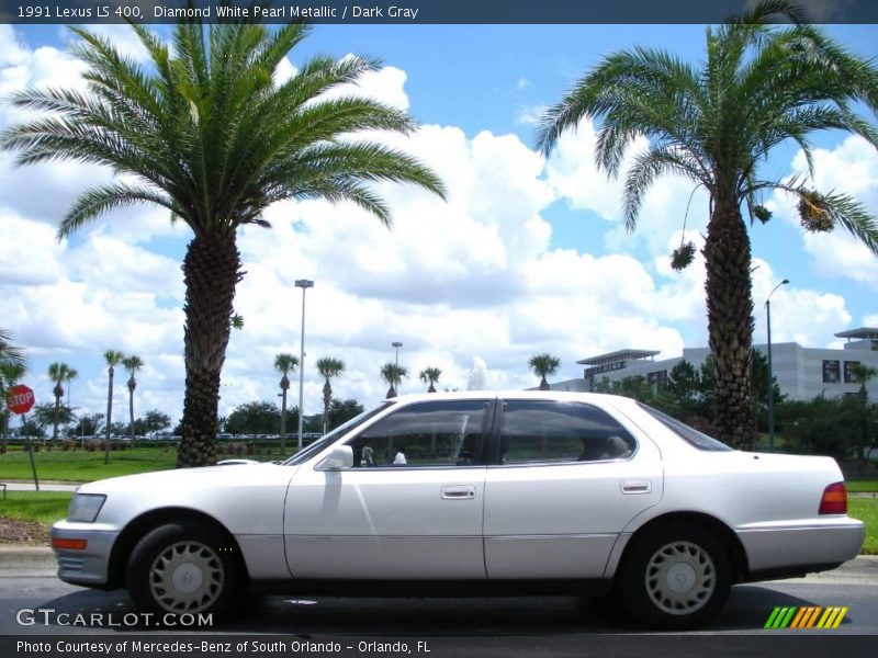 Diamond White Pearl Metallic / Dark Gray 1991 Lexus LS 400