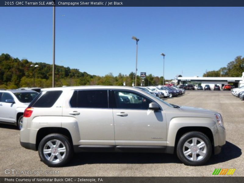 Champagne Silver Metallic / Jet Black 2015 GMC Terrain SLE AWD