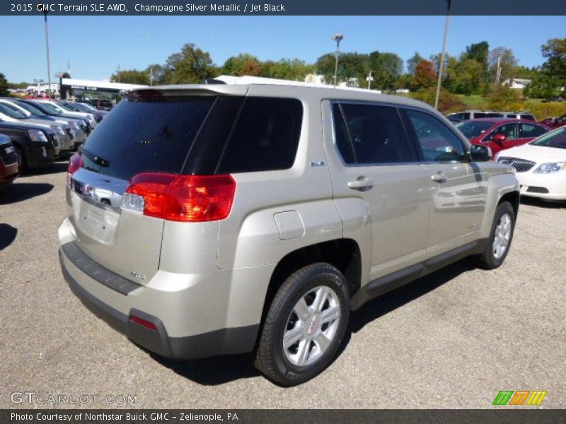 Champagne Silver Metallic / Jet Black 2015 GMC Terrain SLE AWD