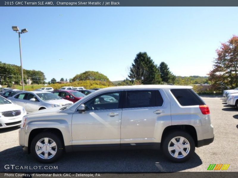 Champagne Silver Metallic / Jet Black 2015 GMC Terrain SLE AWD