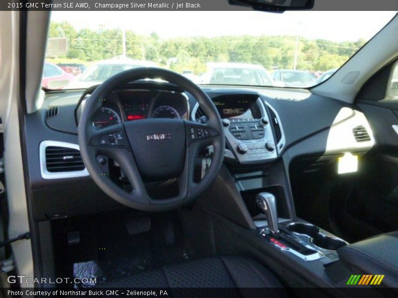 Champagne Silver Metallic / Jet Black 2015 GMC Terrain SLE AWD