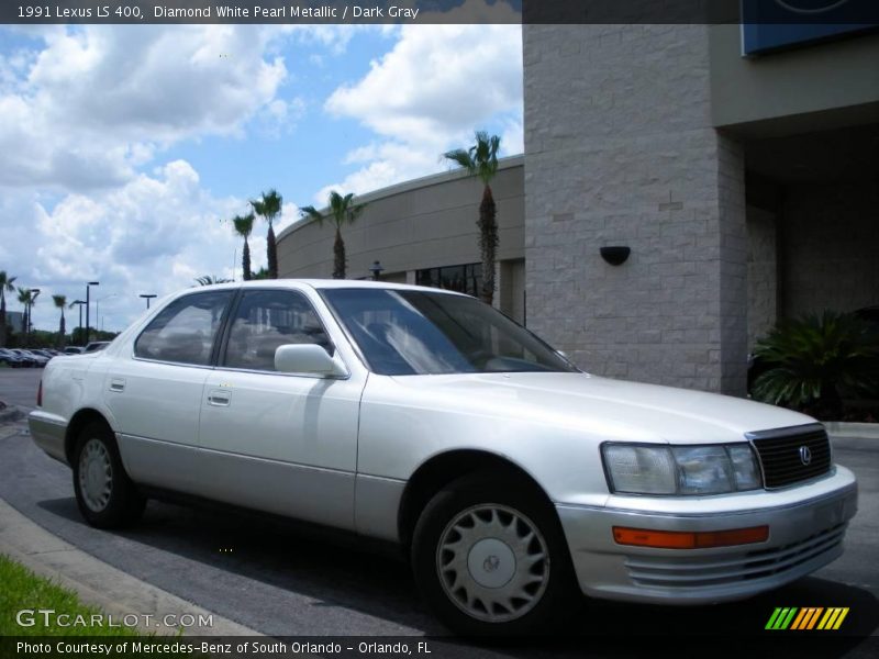 Diamond White Pearl Metallic / Dark Gray 1991 Lexus LS 400