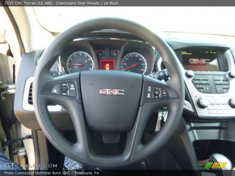 Champagne Silver Metallic / Jet Black 2015 GMC Terrain SLE AWD