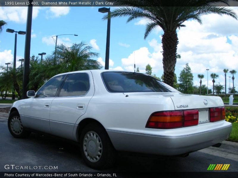 Diamond White Pearl Metallic / Dark Gray 1991 Lexus LS 400