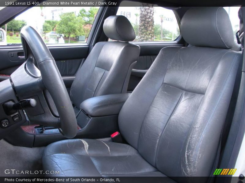 Diamond White Pearl Metallic / Dark Gray 1991 Lexus LS 400