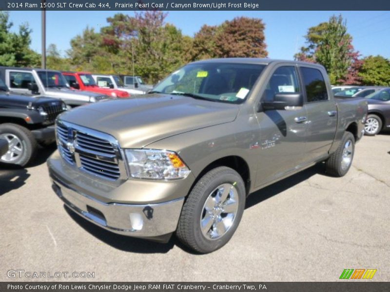 Prairie Pearl Coat / Canyon Brown/Light Frost Beige 2014 Ram 1500 SLT Crew Cab 4x4