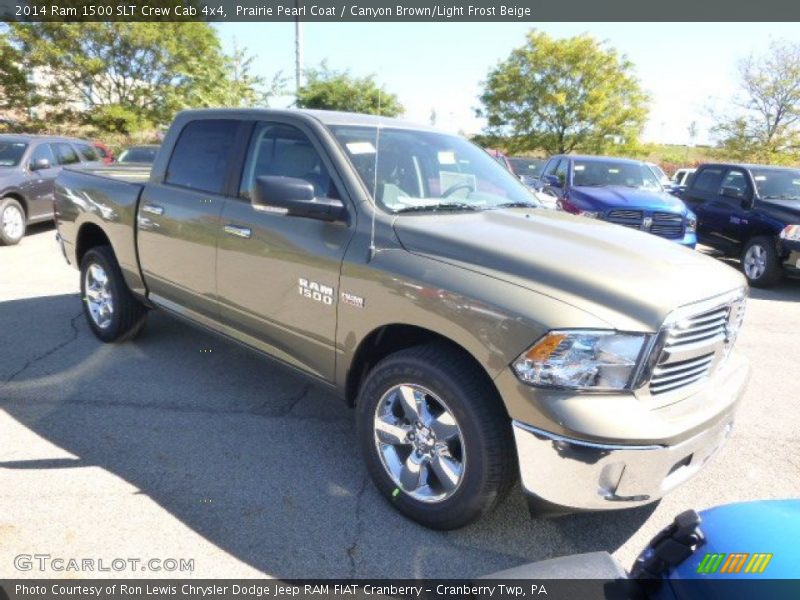 Prairie Pearl Coat / Canyon Brown/Light Frost Beige 2014 Ram 1500 SLT Crew Cab 4x4