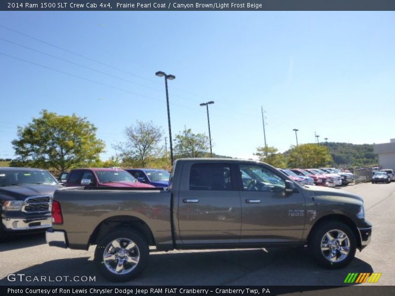 Prairie Pearl Coat / Canyon Brown/Light Frost Beige 2014 Ram 1500 SLT Crew Cab 4x4