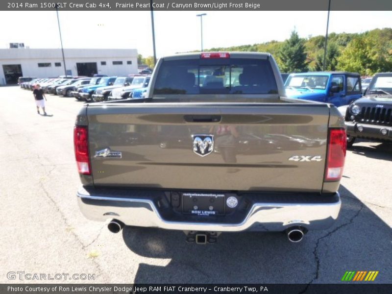 Prairie Pearl Coat / Canyon Brown/Light Frost Beige 2014 Ram 1500 SLT Crew Cab 4x4