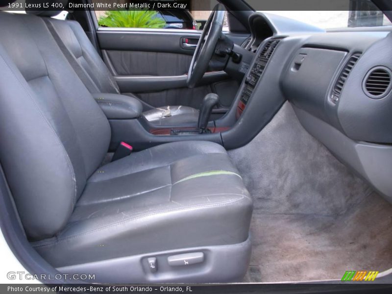 Diamond White Pearl Metallic / Dark Gray 1991 Lexus LS 400