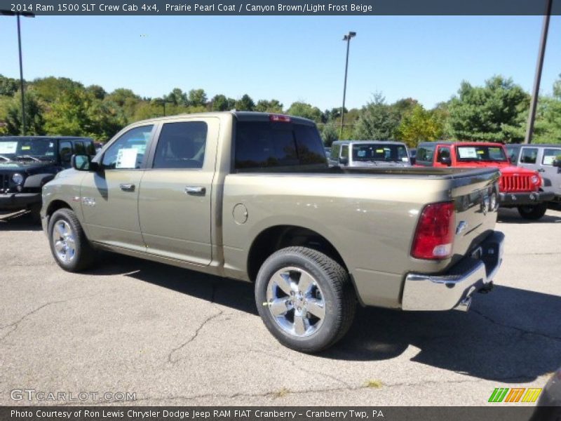 Prairie Pearl Coat / Canyon Brown/Light Frost Beige 2014 Ram 1500 SLT Crew Cab 4x4