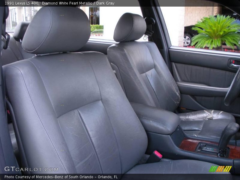 Diamond White Pearl Metallic / Dark Gray 1991 Lexus LS 400