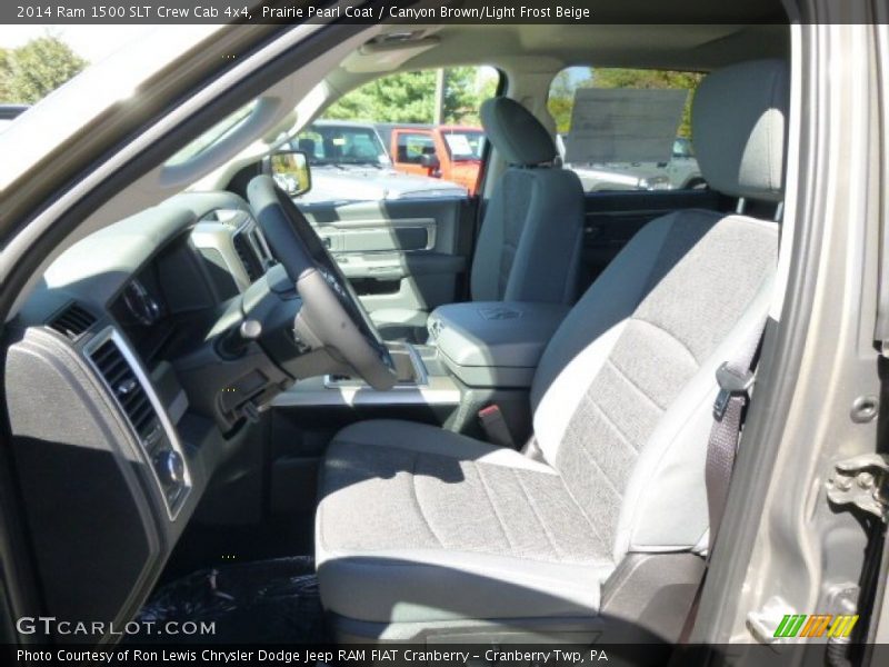 Prairie Pearl Coat / Canyon Brown/Light Frost Beige 2014 Ram 1500 SLT Crew Cab 4x4