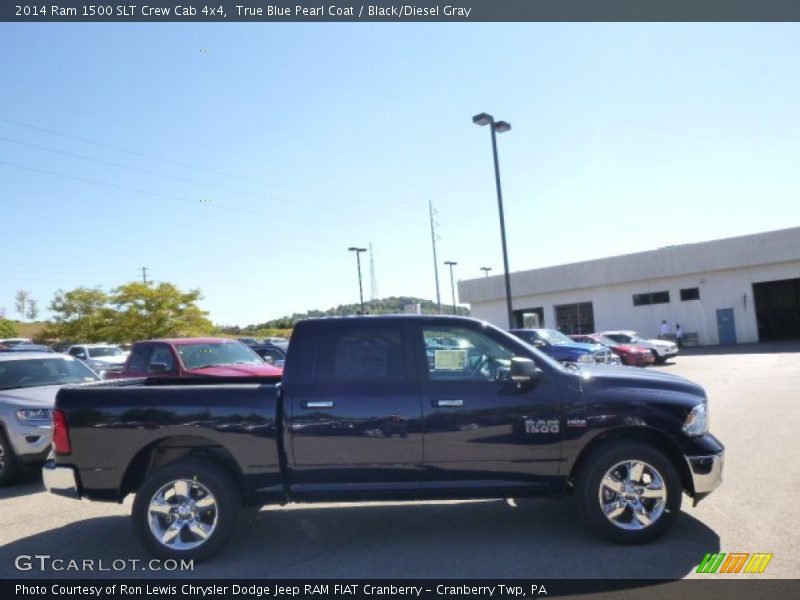 True Blue Pearl Coat / Black/Diesel Gray 2014 Ram 1500 SLT Crew Cab 4x4