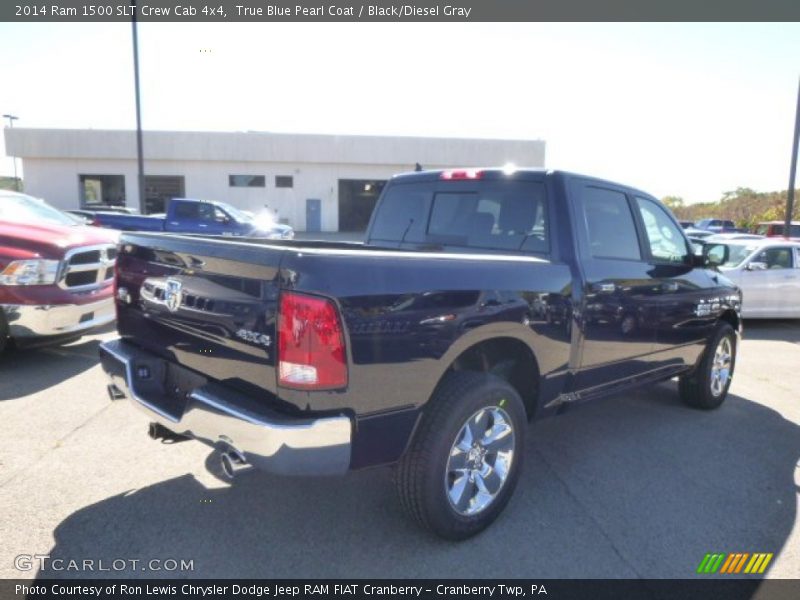 True Blue Pearl Coat / Black/Diesel Gray 2014 Ram 1500 SLT Crew Cab 4x4