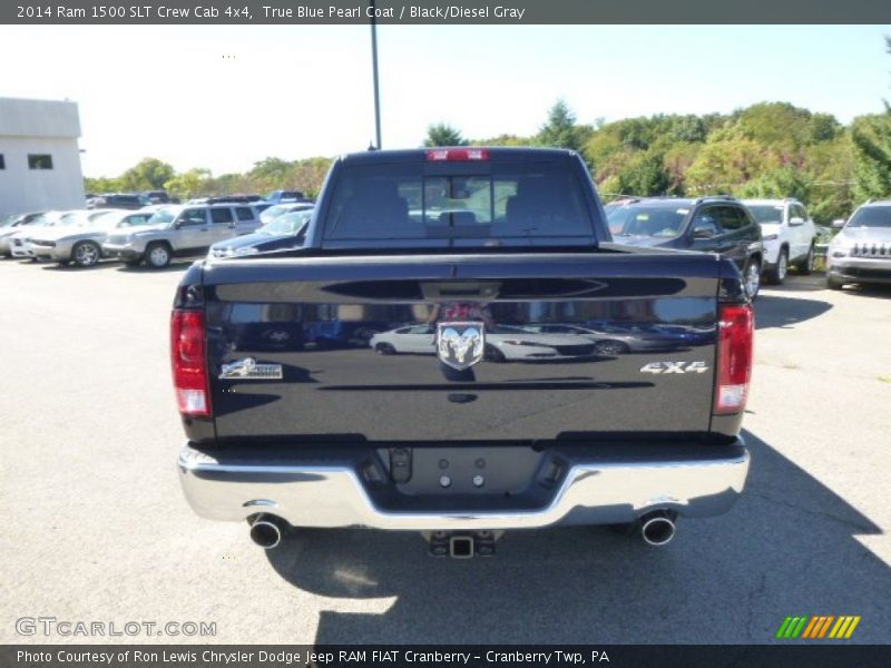 True Blue Pearl Coat / Black/Diesel Gray 2014 Ram 1500 SLT Crew Cab 4x4