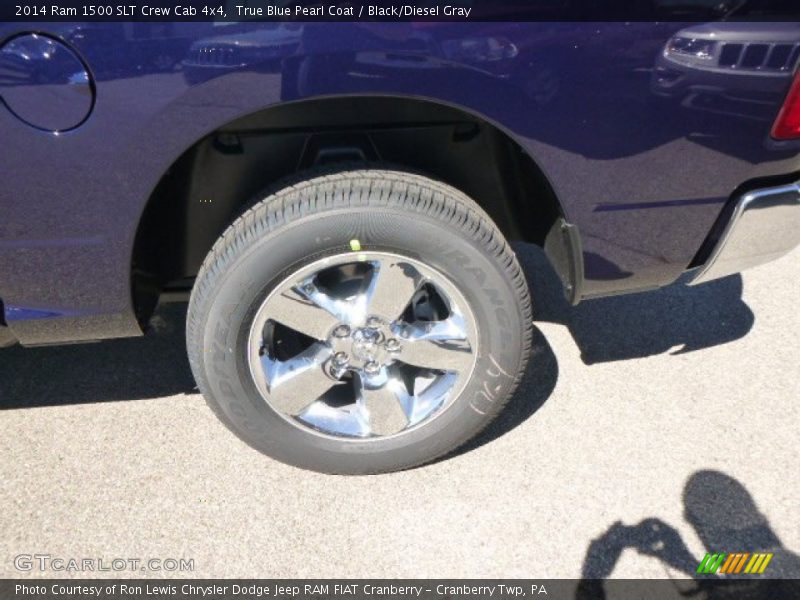 True Blue Pearl Coat / Black/Diesel Gray 2014 Ram 1500 SLT Crew Cab 4x4
