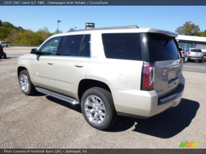 Champagne Silver Metallic / Cocoa/Dune 2015 GMC Yukon SLT 4WD