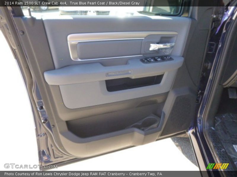 True Blue Pearl Coat / Black/Diesel Gray 2014 Ram 1500 SLT Crew Cab 4x4
